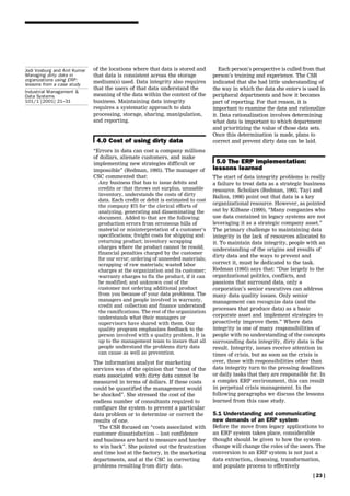 Managing Dirty Data In Organization Using Erp | PDF