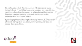 Curated visual reference: Gallery Detail: Managing Dropshipping In Odoo 17 Purchase Module