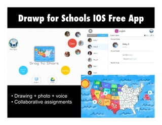 Drawp for Schools IOS Free App

• Drawing + photo + voice
• Collaborative assignments

 