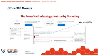 O365Engage17 - Managing exchange online using power shell, tips ...