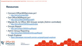 O365Engage17 - Managing exchange online using power shell, tips ...