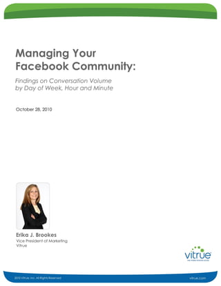 Managing facebook communities (Vitrue 28Oct10)