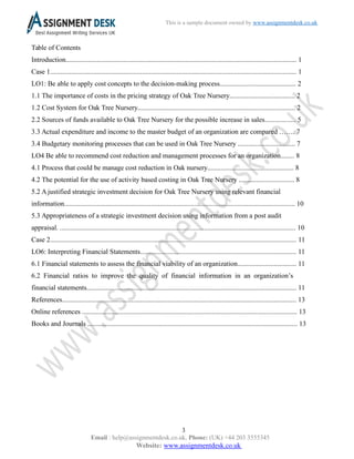 Managing Financial Principles and Techniques Assignment Sample | PDF