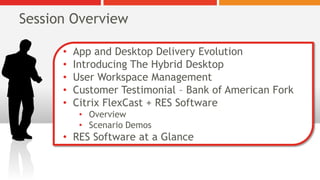 Session OverviewApp and Desktop Delivery Evolution