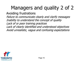 Page 17Managers and quality