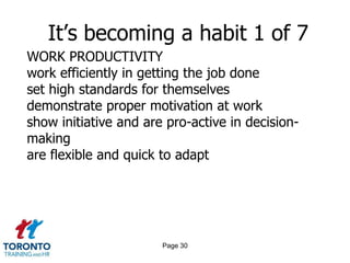 Page 28Going back to the floor and civility 2 of 2CIVILITYPursue understanding firstListen and respect other opinionsSeek common ground, even if it’s to agree to disagreeTune into what’s happening around you; observe the climateAccept responsibility for your actions and the consequences of those actionsOffer and willingly accept constructive feedback