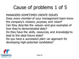 Page 38Engaging and managing othersThey focus on the individualThey have an empowering managerial styleThey are honest, authentic and competent-which drives high levels of trust 
