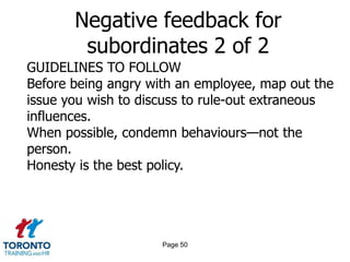 Page 48Negative feedback for subordinates