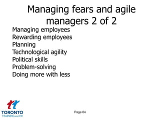 Page 62Managing fears and agile managers