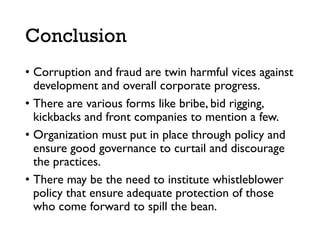 Managing Fraud and Corruption in Projects | PDF