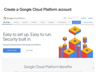 Create a Google Cloud Platform account
12
 