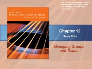 Managing Groups & Teams | PPT