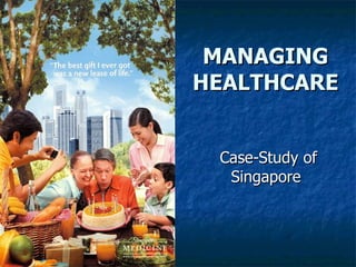 MANAGING
HEALTHCARE


 Case-Study of
  Singapore
 