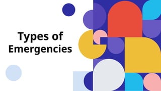 Types of
Emergencies
 