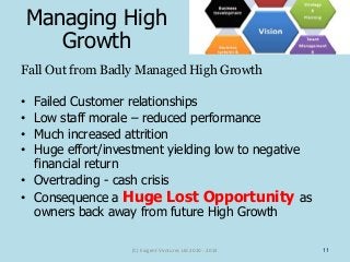 Fall Out from Badly Managed High Growth
• Failed Customer relationships
• Low staff morale – reduced performance
• Much in...