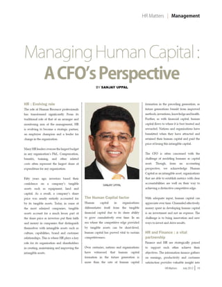 Managing Human Capital : A CFO's Perspective