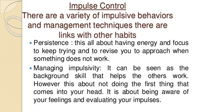 managing impulsivity