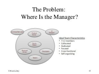 15
The Problem:
Where Is the Manager?
© Ron Lichty
 
