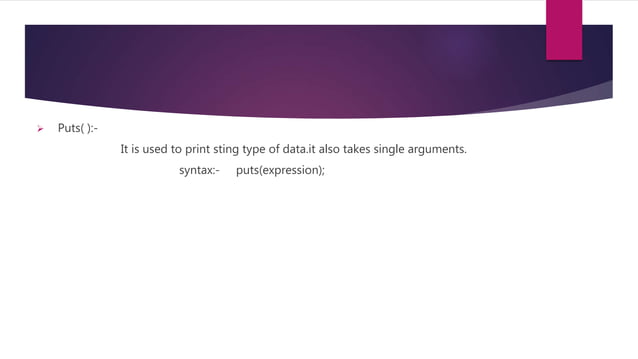 Managing input and output operations in c | PPTX | Programming ...