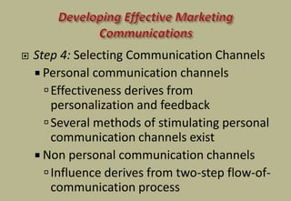 The Five Ms of
Advertising
 Mission
 Money
 Message
 Media
 Measurement
 Objectives can be
classified by aim:
 Info...