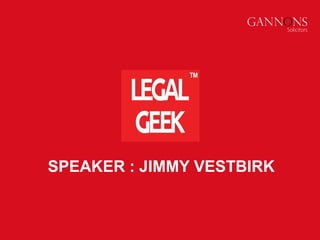 SPEAKER : JIMMY VESTBIRK
 