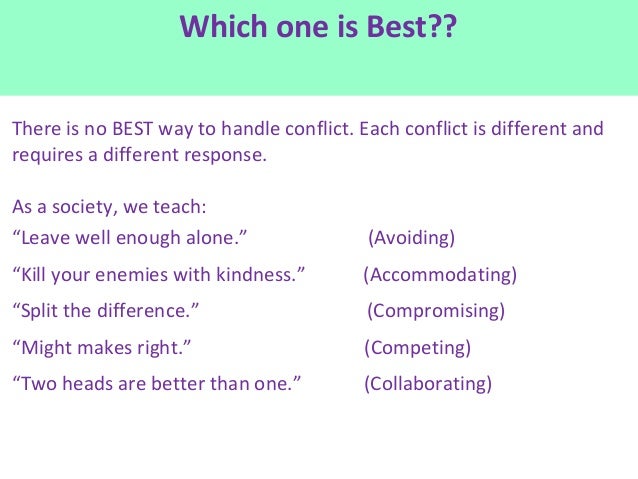 managing interpersonal conflicts in marriage Resolving interpersonal conflict positive ways to resolve interpersonal conflict conflict is a normal, healthy, and inevitably a part of interaction with other people. managing interpersonal conflicts in marriage Resolving interpersonal conflict positive ways to resolve interpersonal conflict conflict is a normal, healthy, and inevitably a part of interaction with other people.