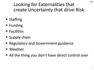 Managing in the presence of uncertainty Slide 25