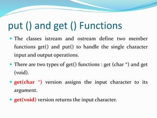 Managing I/O in c++ | PDF