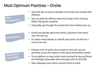 Managing It Projects - Onsite Offshore Coordination