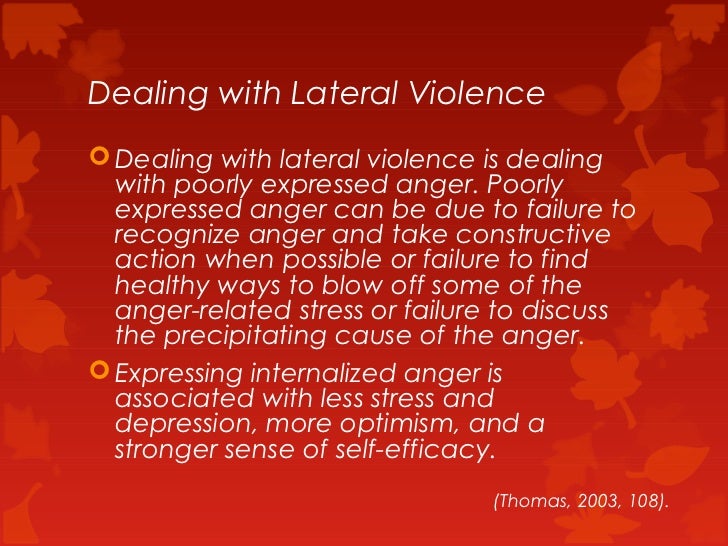 Managing lateral violence and its impact