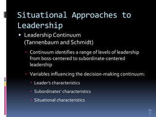 Subbordinate Centered Managing leadership and influence processes | PPTX