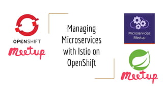 Managing
Microservices
with Istio on
OpenShift
 