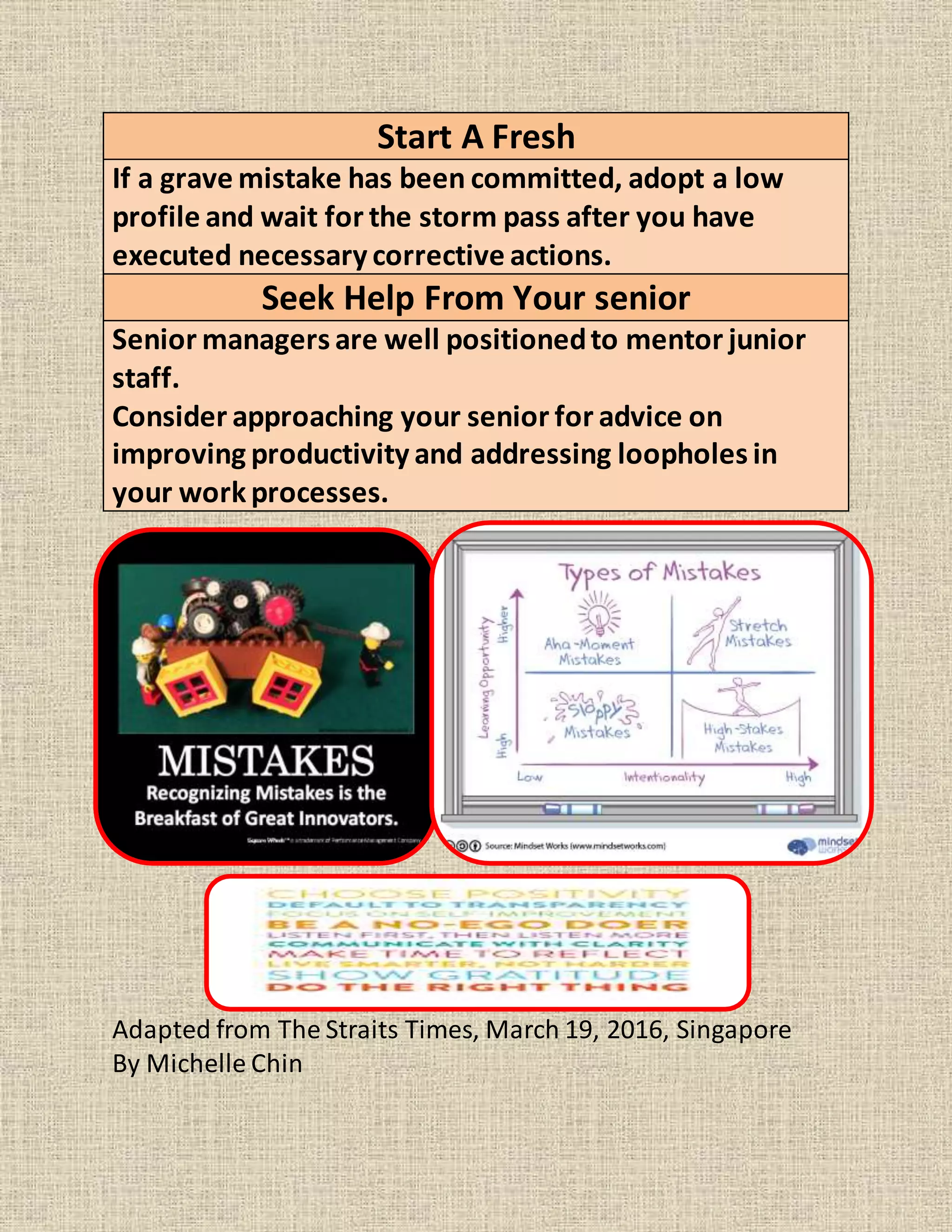 Turn Mistakes Into learning Opportunities | PDF