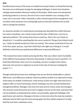 Managing multicultural teams   hbr