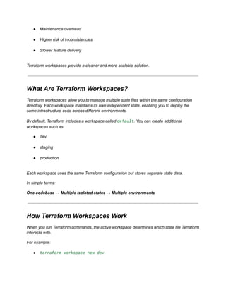Managing multiple environments with Terraform workspaces.pdf