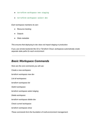 Managing multiple environments with Terraform workspaces.pdf