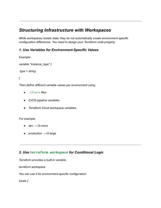 Managing multiple environments with Terraform workspaces.pdf