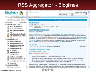 RSS Aggregator  - Bloglines 