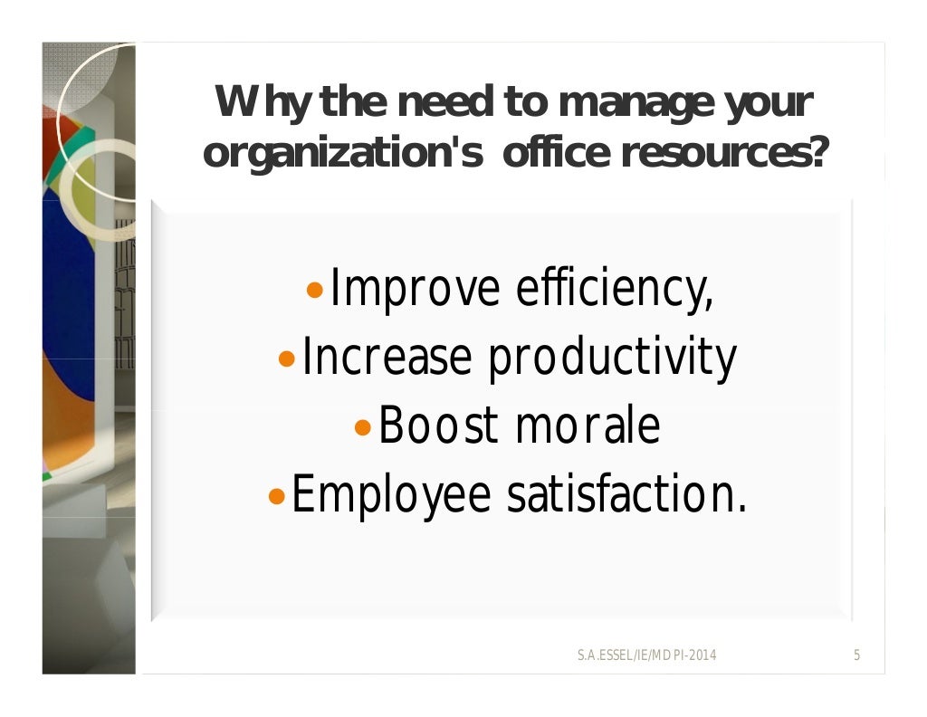 Managing office resources i
