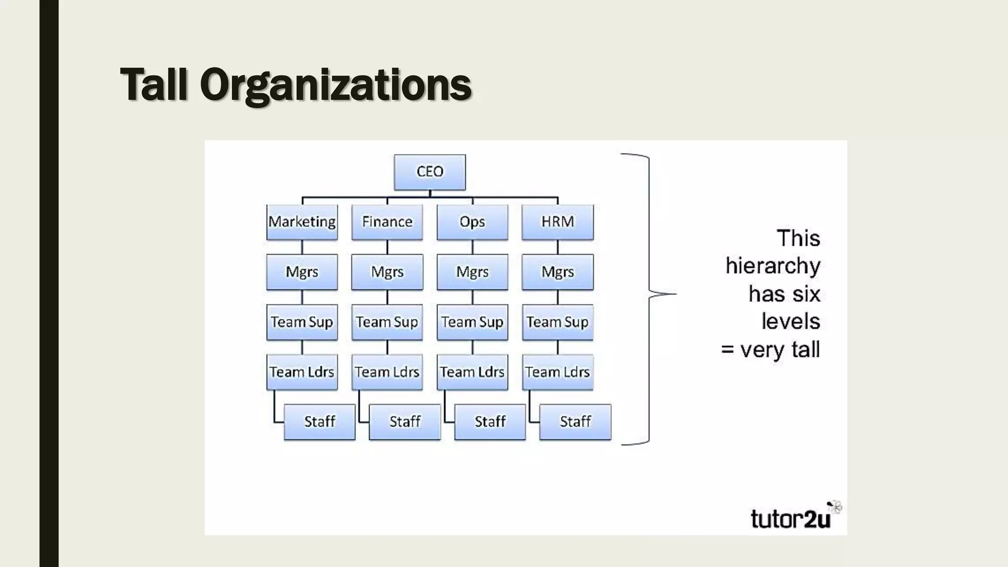 Tall Organizations
 