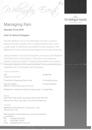 Managing pain 10.7.10