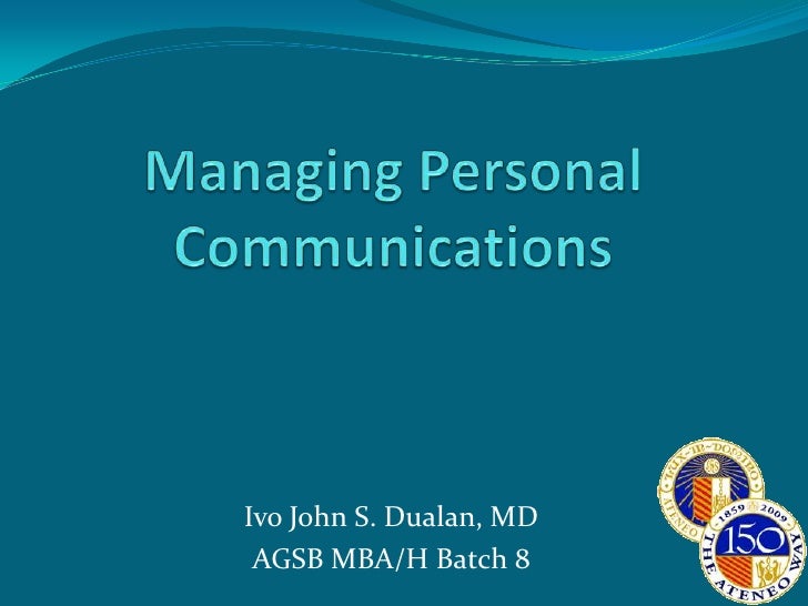 Managing Personal Communications