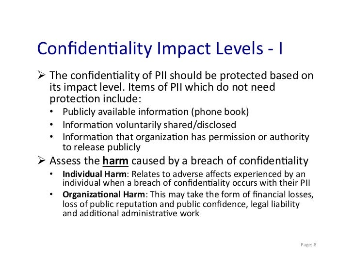 Managing Personally Identifiable Information (PII)