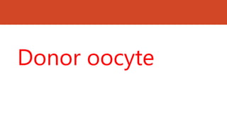 Donor oocyte
 