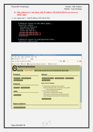 Managing Printer On Linux | DOCX