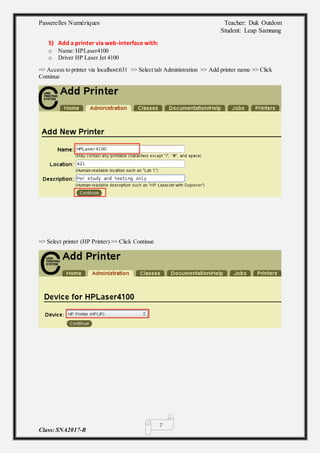 Managing Printer On Linux | DOCX