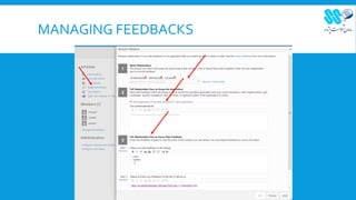MANAGING FEEDBACKS
 