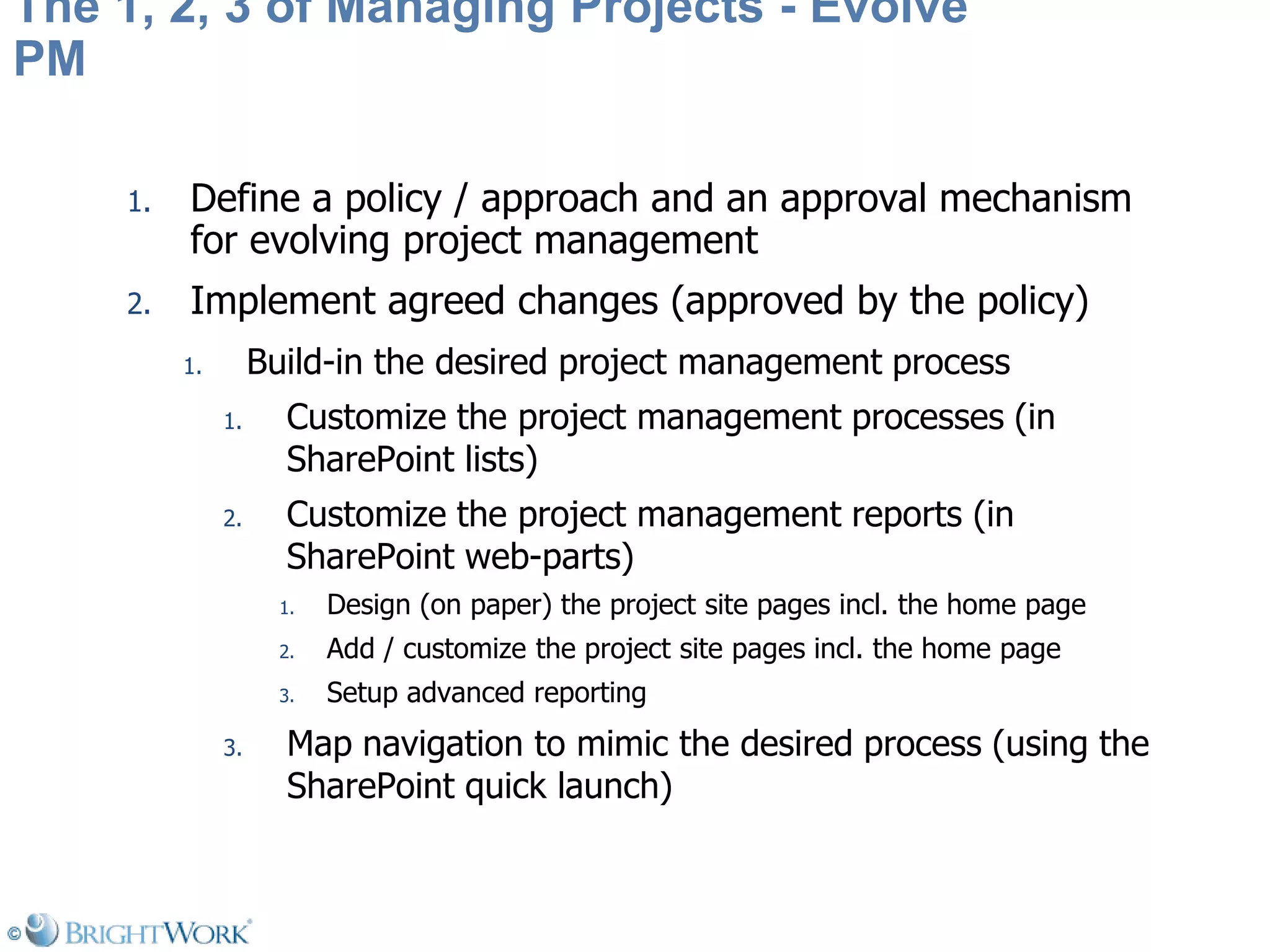 Managing Projects On Share Point Is As Simple As 1 2 3