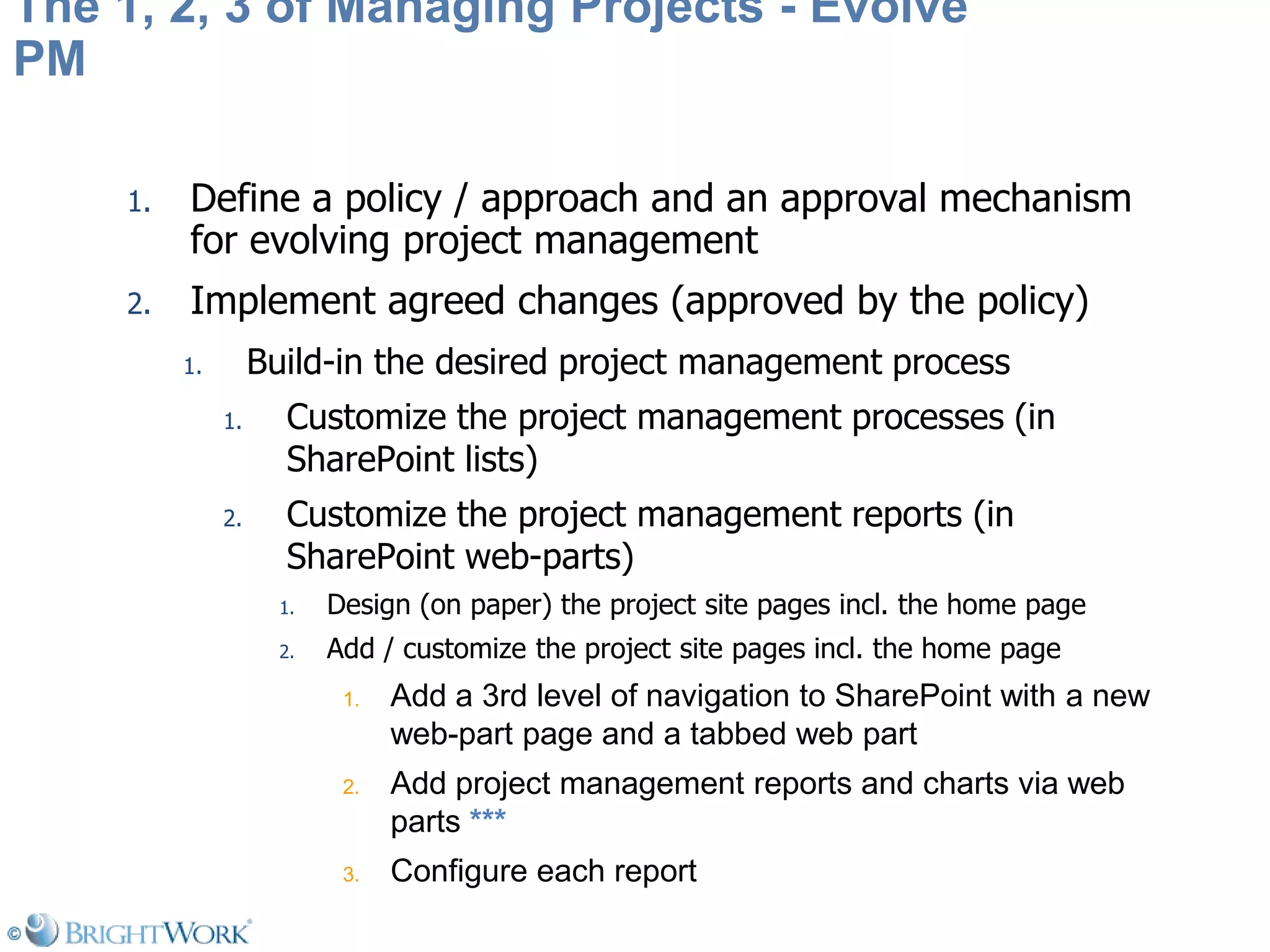 Managing Projects On Share Point Is As Simple As 1 2 3