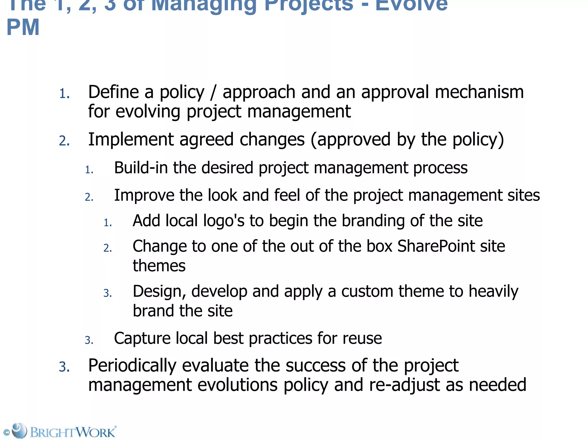 Managing Projects On Share Point Is As Simple As 1 2 3